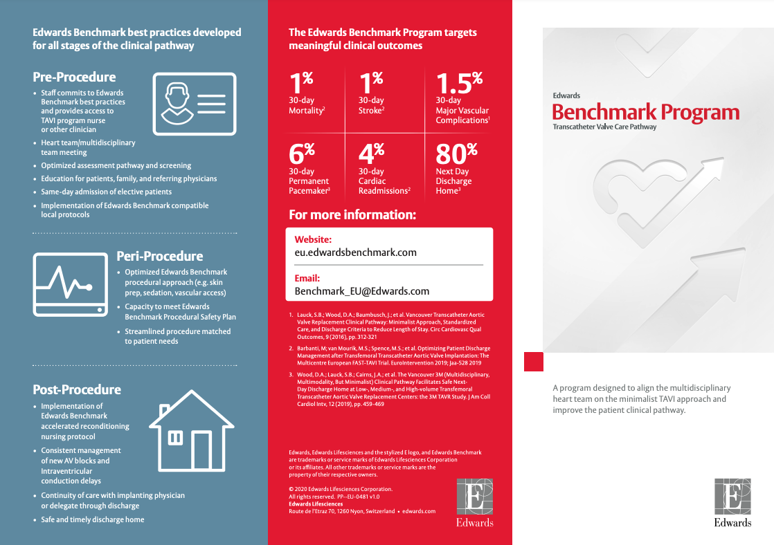 Edwards Benchmark program brochure with infographics