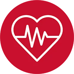 Multiple arrows icon for outstanding hemodynamics