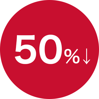 50%↓